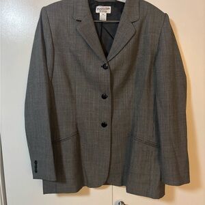 VTG Women's Pendleton 100% Virgin Wool Grey Blazer Jacket Sz 16